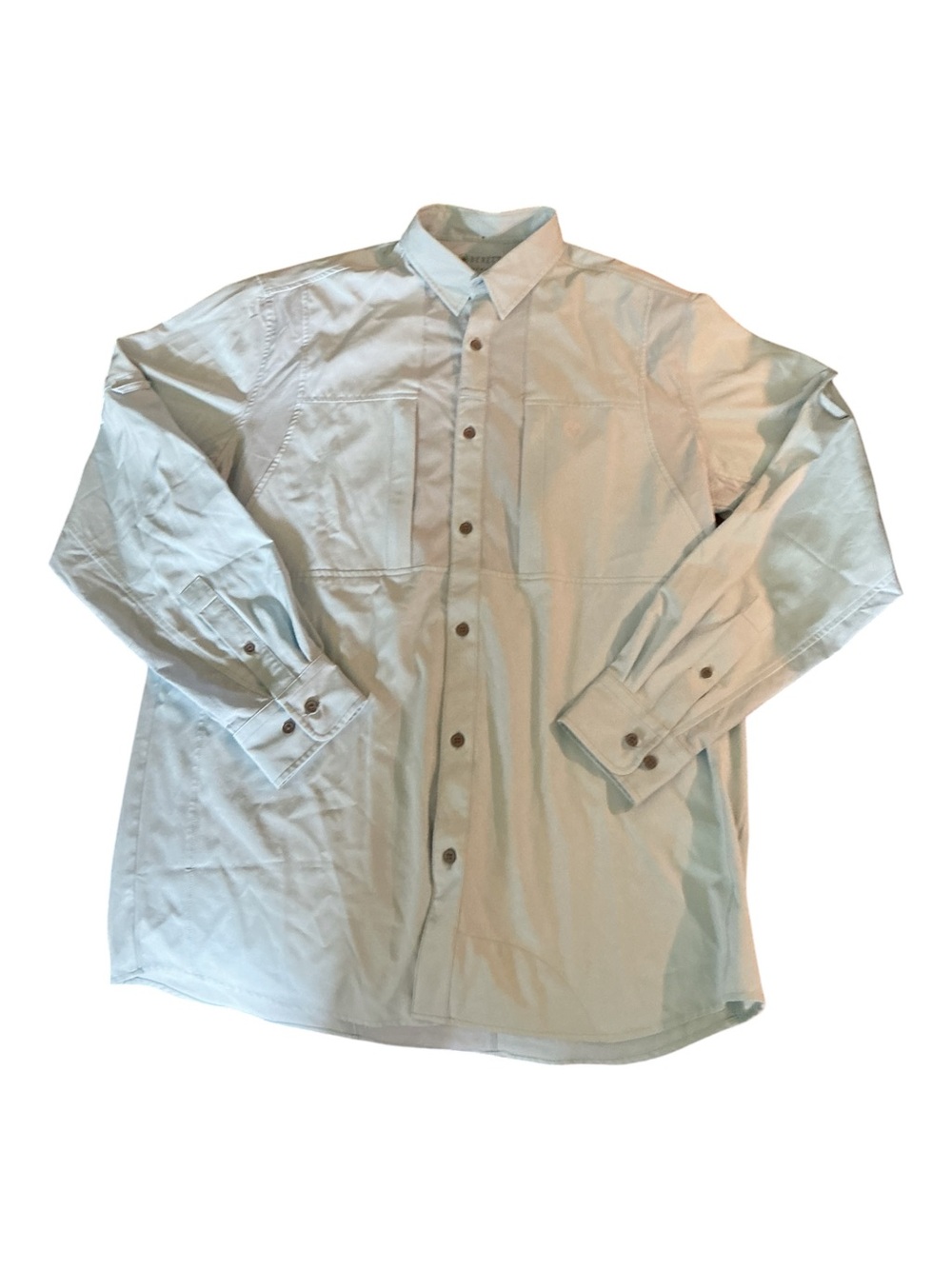 Light Beige Button-Up Utility Shirt